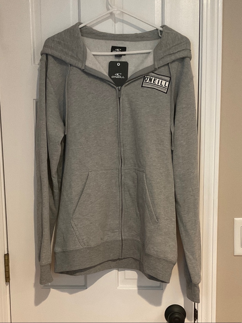 O'Neill Light Gray Full-Zip Hoodie